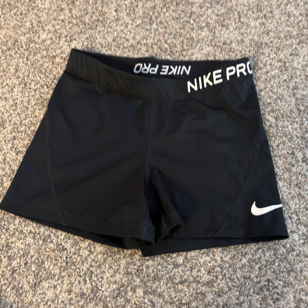 Nike Pro Dri-FIT Women Black Compression Athletic Shorts Size Medium